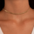 Choker Malha Roliça Confeccionados em Banho Ouro Amarelo de 18K