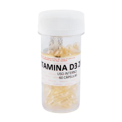 Vitamina D3 em Cápsulas Oleosas de Alta Absorção - 60 Cápsulas