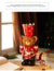 Imagem do Urso Marrom Baterista com Luzes em Resina - Decoração