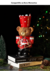 Urso Marrom Baterista com Luzes em Resina - Decoração - loja online