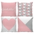 Imagem do Kit 4 Capas de Almofadas Rosa Gratidão 45x45cm c/Zíper