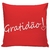 Imagem do Kit 4 Capas de Almofadas Vermelho Gratidão 45x45cm c/Zíper