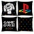 Kit 4 Capas de Almofadas Decorativas - Gamer - jogos 45x45cm c/Zíper