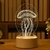 Lâmpada LED 3D de Amor Romântico para Casa e Decoração - Luz Noturna Infantil e Candeeiro de Mesa