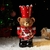 Urso Marrom Baterista com Luzes em Resina - Decoração