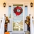 Guirlanda de Natal com Arco de Luz, Bolas, Flores Vermelhas - Decorações Natal
