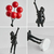 Imagem do Estátua de Menina Balão Vermelho Voador - Escultura para Decoração