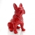 Estátua de cachorro buldogue francês nórdico, decoração para casa