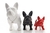 Estátua de cachorro buldogue francês nórdico, decoração para casa - Magic Haus