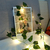 Planta Cordão Hera Folha Planta Artificial + 2 Luz Led Fio Fixo Decoração para Casa, Árvore de Natal, Árvore de Natal
