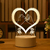 Lâmpada LED 3D de Amor Romântico para Casa e Decoração - Luz Noturna Infantil e Candeeiro de Mesa - comprar online