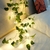 Planta Cordão Hera Folha Planta Artificial + 2 Luz Led Fio Fixo Decoração para Casa, Árvore de Natal, Árvore de Natal - Magic Haus