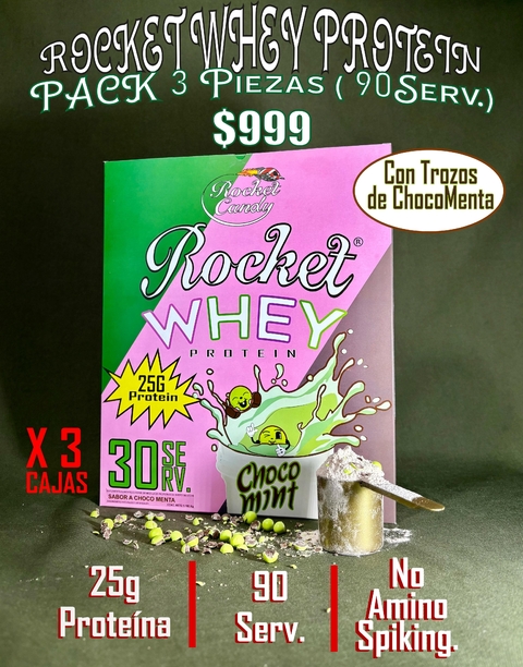 PROMO 3 Rocket Whey chocomint 30 serv