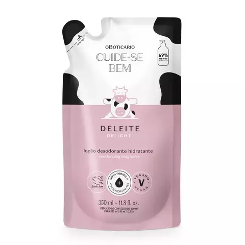 Refil Loção Hidratante Corporal Cuide-se Bem Deleite 350ml