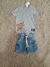 Conjunto Camiseta Enjoy Your Day Em Algodão e Bermuda Estampa Just Fun Em Jeans Moletom Malwee Kids