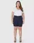 Bermuda Feminina Plus Size Comfort Cintura Média Em Jeans Com Elastano - comprar online