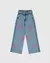 Imagem do Calça Infantil Menina Wide Leg Desenho Corações Em Jeans Moletom Malwee Kids 1000123082