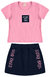 CONJUNTO BLUSA RIBANA COM PATCH E SAIA MOLETINHO COM SILK