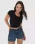 Bermuda Feminina Boyfriend Com Cinto Em Jeans Elastano Malwee