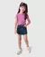 Short Saia Infantil Menina Cintura Média Em Jeans Moletom Malwee Kids 1000122528 - Valentina Moda