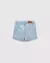 Shorts Saia Menina Com Pregas Em Jeans Com Elastano - Carinhoso - comprar online