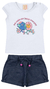 CONJUNTO BLUSA COTTON SILK EVERYDAY E SHORT COTTON JEANS GLITTER E PONTEIRA