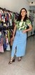 Saia Midi Feminina Fenda Frontal Em Jeans Com Elastano Malwee - loja online
