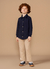 CONJUNTO CAMISA MALHAO CALCA SARJA MARINHO