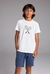 CAMISETA DUO RAQUETE BRANCO ALGODÃO EGÍPCIO