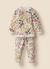 CONJUNTO JAQUETA CALCA MOLECOTTON FLORAL PORCELANA - loja online