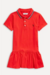 VESTIDO POLO MENINA 3 FRISOS VERMELHO na internet