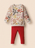 CONJUNTO CASACO MOLECOTTON CALCA COTTON FLORAL PORCELANA - Loja Petiz