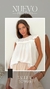 Blusa canesú con frunce hacia arriba y volado en sisa - comprar online