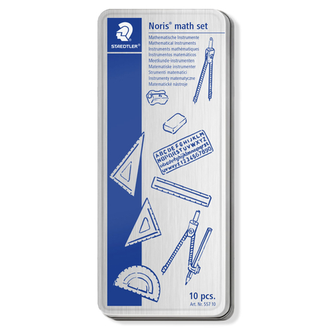 CONJUNTO ESCOLAR STAEDTLER PARA DESENHO GEOMETRICO 10 PCS