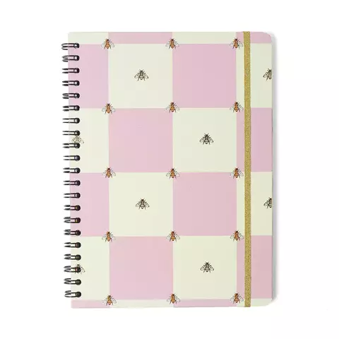 CADERNO ESPIRAL MELISSA PAUTADO 20X28 CASA DAS ABELHAS ROSE 80 FLS