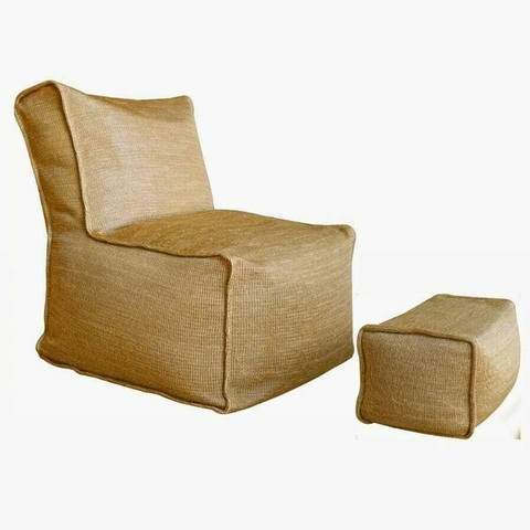 Poltrona Tricô Náutico com Puff - comprar online