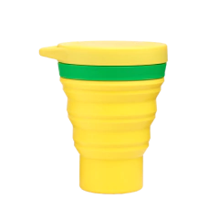 Copo de silicone retrátil na internet