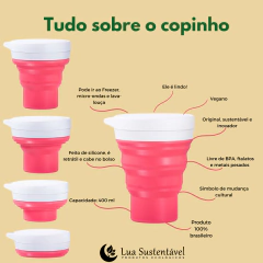 Copo de silicone retrátil na internet
