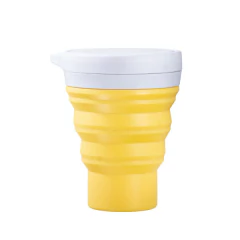 Copo de silicone retrátil na internet