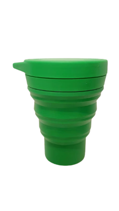 Copo de silicone retrátil na internet