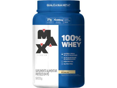 Whey Protein 100% 900g Pote- Max Titanium