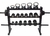 Rack 3 estantes para mancuernas, KB y discos de 30mm (4 salidas para discos)