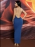 VESTIDO LONGO CANELADO AZUL - comprar online