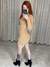 VESTIDO MANGA BEGE - comprar online
