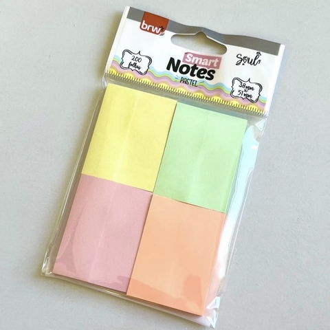 Bloco Adesivo Pastel Smart Notes - BRW