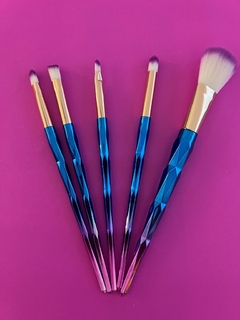 SET DE BROCHAS DE MAQUILLAJE DIAMOND AZUL