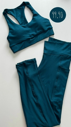 Conjunto Top Nadador + Legging Bolso na internet