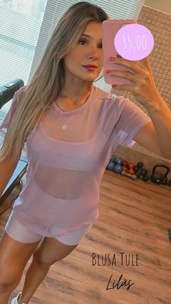 Blusa Tule - Flores do Mar