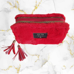 Billetera peluche doble cierre - comprar online