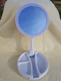 Espejo rebatible con luz led